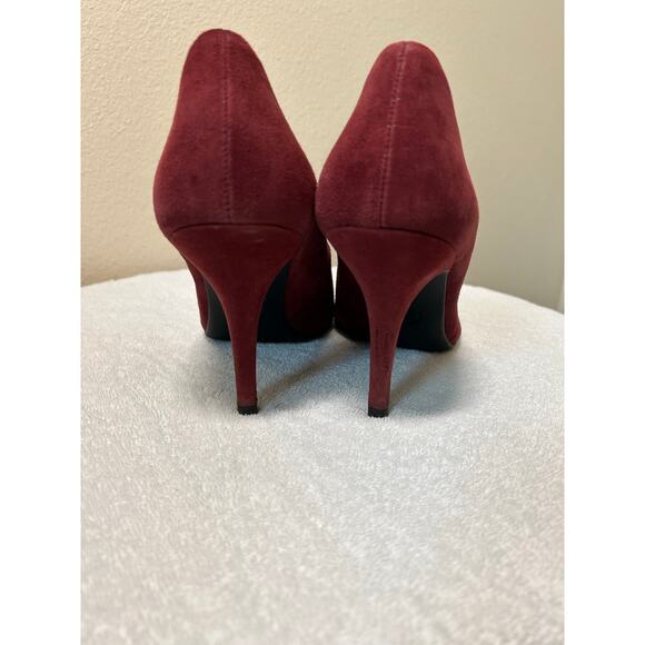 Michael Micheal Kors Felicity Burgundy Suede Stiletto Heels - Picture 3 of 11